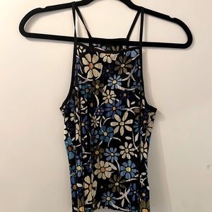 Topshop Flower Tank Top